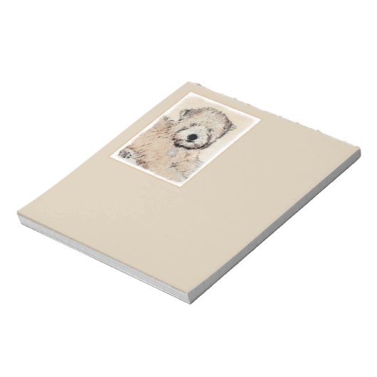 柔らかいコーティングされたテリア絵画パピーの犬の芸術 ノートパッド (回転)