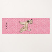 柔らかいコーティングされたホイアテンテリアのピンクのハートと名前 ヨガマット (正面(横))