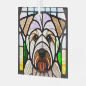 柔らかいコーティングされたホイアテンテリア"ステンドグラス" ガラスオーナメント (正面左)