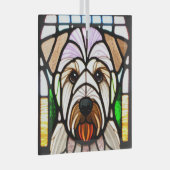 柔らかいコーティングされたホイアテンテリア"ステンドグラス" ガラスオーナメント (正面右)