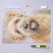 柔らかいコートのホイートテリア犬 薄葉紙 (クラフト)