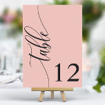 柔らかいコーラルピンクモダンクの書結婚道 テーブルナンバー<br><div class="desc">シックで柔らかいコーラルピンクのテーブエレガントル番号を使って結婚お客様の席に案内しよう。ミニマルなデザインと書モダン道を備え、これらのテーブル番号はあなたの結婚式のレセプションに洗練されたtouchを追加する。ソフトな背景とクリーンでクリーンなエレガントタイポグラフィは、簡単の可読性を確保し、あなたのデコ結婚アを向上させる。どのテーマにも結婚最適な、これらのテーブ救済ル番号は、あなたの特別な日のための洗練された組織的な座席の配置を作成する。</div>
