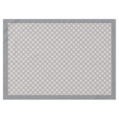 柔らかいサンゴとグレーのチェックされたダイニングテーブルクロス テーブルクロス (正面(横))