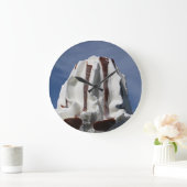 柔らかいサーブのアイスクリームコーンの写真撮影の夏の食糧 ラージ壁時計 (ホーム)