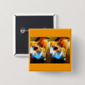 柔らかいショウガ猫Pinかボタン 缶バッジ (正面&裏面)