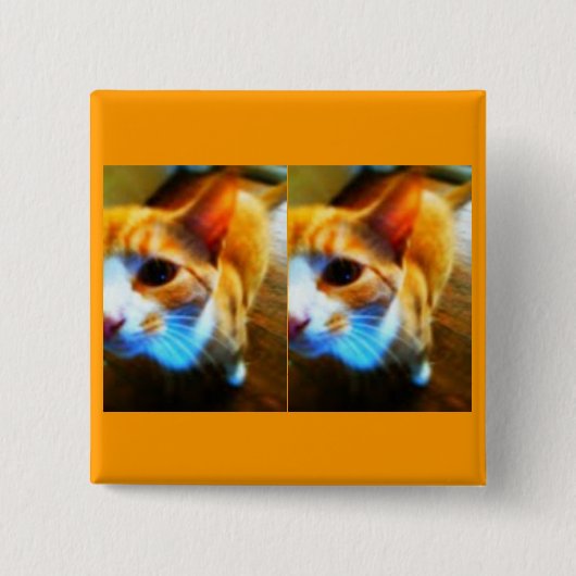 柔らかいショウガ猫Pinかボタン 缶バッジ (正面)