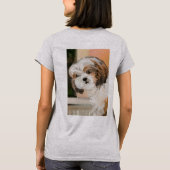 "柔らかいシーズー（犬） Tzu " Tシャツ (裏面)