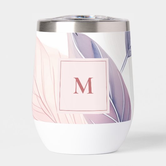 柔らかいセレニティウォーターカラーカスタムモノグラムを残す (正面)