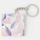 柔らかいセレニティウォーターカラーカスタムモノグラムを残す キーホルダー (裏面)