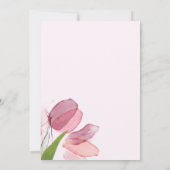 柔らかいチューリップエレガントな結婚式 招待状 (裏面)