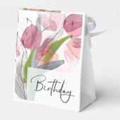 柔らかいチューリップエレガント誕生日 フェイバーボックス (裏面サイド)