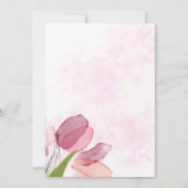 柔らかいチューリップエレガント誕生日 招待状 (裏面)