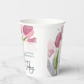 柔らかいチューリップエレガント誕生日 紙コップ (右)