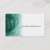 柔らかいティール(緑がかった色)のばら色の名刺のテンプレート 名刺 (裏面)