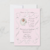 柔らかいハートのピンクの宗教写真は感謝していしています サンキューカード (正面)