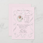 柔らかいハートのピンクの宗教写真は感謝していしています サンキューカード (正面/裏面)