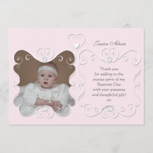 柔らかいハートの写真はピンク感謝していしています サンキューカード