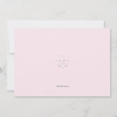 柔らかいハートの写真はピンク感謝していしています サンキューカード (裏面)