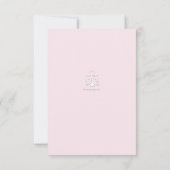 柔らかいハートピンク宗教的ありがとう垂直 サンキューカード (裏面)