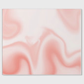 柔らかいバラ-金ゴールド大理石の渦巻き ラッピングペーパー (フラット)