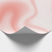 柔らかいバラ-金ゴールド大理石の渦巻き ラッピングペーパー (角)