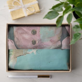 柔らかいパステルの切り離し型の、みすぼらしいシックな牛 薄葉紙 (ギフト)