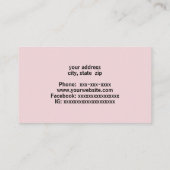 柔らかいパステルの花 名刺 (裏面)