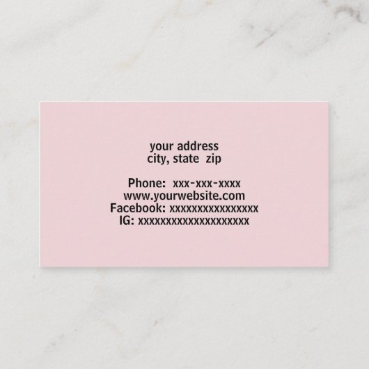 柔らかいパステルの花 名刺 (裏面)