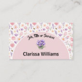 柔らかいパステルの花 名刺 (正面)