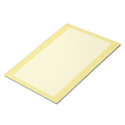 柔らかいパステルイエローアクセントデコカスタマイズア ノートパッド (アングル)