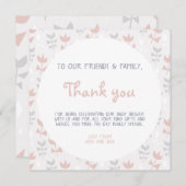 柔らかいパステルシンプルの花の赤ちゃんシャワー 招待状 (正面/裏面)