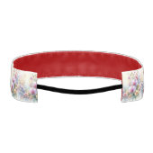 柔らかいパステル色の水色の花 アスレチックヘッドバンド (裏面)