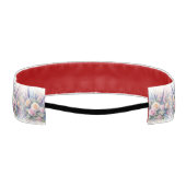 柔らかいパステル色の水色の花 アスレチックヘッドバンド (裏面)