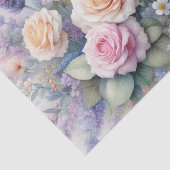 柔らかいパステル色の水色の花 薄葉紙 (詳細)