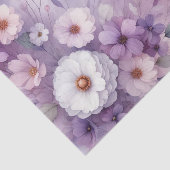 柔らかいパステル色の水色の花 薄葉紙 (詳細)