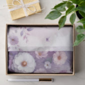 柔らかいパステル色の水色の花 薄葉紙 (ギフト)