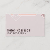 柔らかいパステル調ピンクの写実的なダイヤモンドの写真カード 名刺 (裏面)