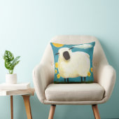 柔らかいヒツジおよび黄色の花の装飾用クッション クッション (椅子)