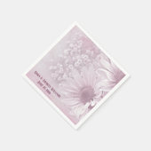 柔らかいピンクと白いデイジーの花 スタンダードカクテルナプキン (角)