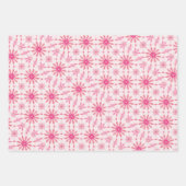 柔らかいピンクと白のタイルパターン ラッピングペーパーシート (正面)