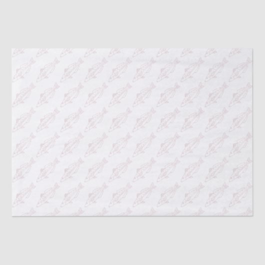 柔らかいピンクと白の魚を釣る東学院 薄葉紙 (正面)