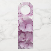 柔らかいピンクのあじさい結婚花 ボトルネックタグ (裏面)