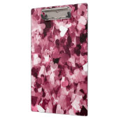 柔らかいピンクのかわいいのハートの背景 クリップボード (左)