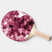 柔らかいピンクのかわいいのハートの背景 卓球ラケット (横)