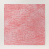 柔らかいピンクのウールのファーテクスチャ ジグソーパズル (横)