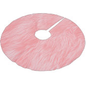 柔らかいピンクのウールのファーテクスチャ ブラッシュドポリエステルツリースカート (アングル)