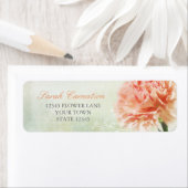 柔らかいピンクのカーネーション ラベル (インサイチュ)