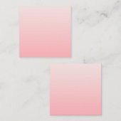 柔らかいピンクのグラデーション スクエア名刺 (正面/裏面)