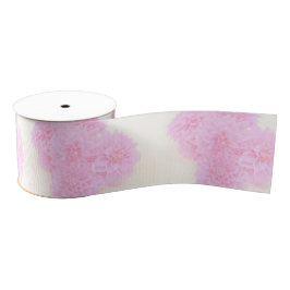 柔らかいピンクのダリア グログランリボン