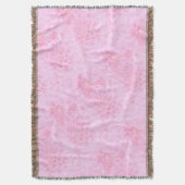 柔らかいピンクのダリア スローブランケット (正面縦)